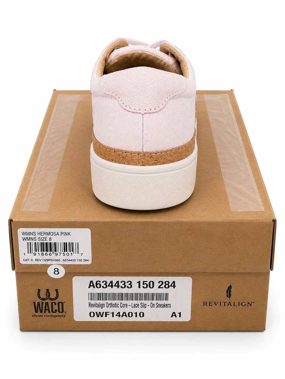 Revitalign Lace-Up Slip-On Sneakers - Soft Pink